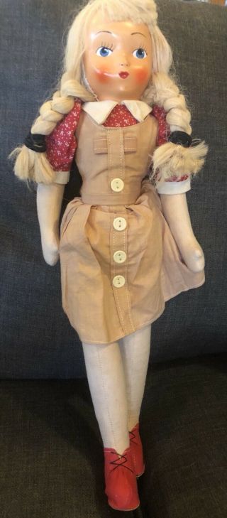 Vtg 18” A.  D.  Sutton Doll Made In Poland