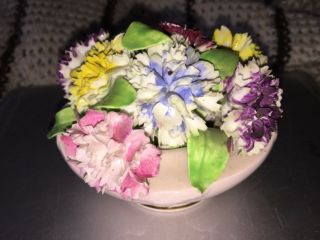 Vintage Adderlay Floral Bone China Flower Bouquet Figuine Made In England