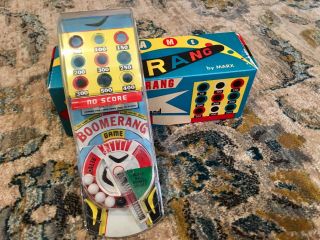 Rare Vintage Marx Toys Boomerang Skill & Action Pinball Game W/ Box