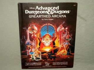 Ad&d 1st Edition Hardback - Unearthed Arcana (rare From 1985 And Exc, )
