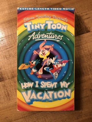 Rare Oop Unrated Tiny Toon Adventure How I Spent My Vacation Vhs Video Cartoon