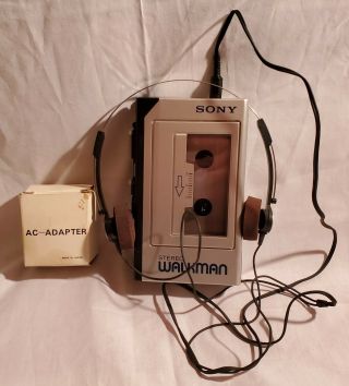 Rare Vintage 1981 Sony Walkman Wm - 1 With Mdr - 1 Headphones
