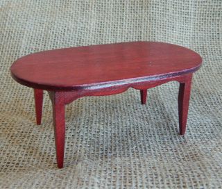 Vintage Dollhouse Miniature Furniture Oval Dining Table Table 1:12 Scale
