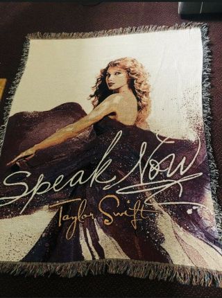 Rare Taylor Swift Speak Now Tapestry Throw Blanket