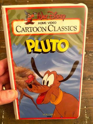 Walt Disney Cartoon Classic - Volume 2: Pluto (1983) Rare Clamshell Vhs