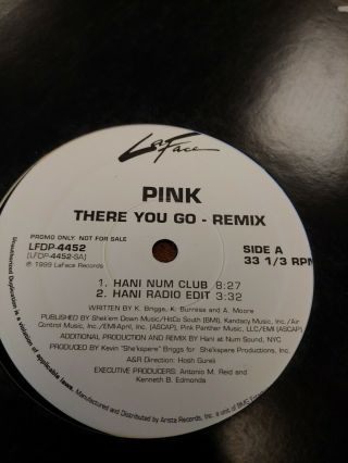 Pink - There You Go Remix 12 " Vinyl Dj Promo Lp 4 Exclusive Hani Remixes Rare Oo