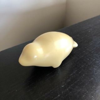 Vintage Signed Baby Harp Seal Figurine Feely Sealy Resin Sculpture By John Perry