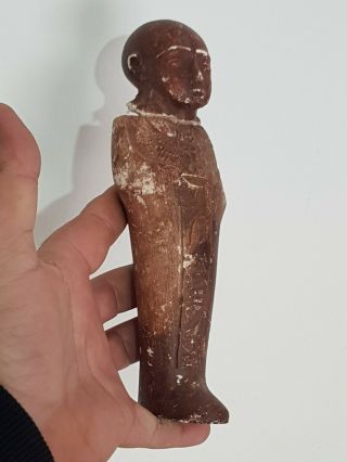 Unique Large Ancient Egyptian Shabti With Hierogyphics 500bc 430 Gr 210 Mm