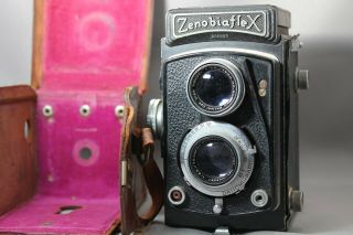 Very Rare Vintage Zenobiaflex Tlr Camera W/1:3.  5 Lens J002f