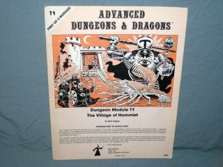 Ad&d 1st Ed Module - T1 The Village Of Hommlet (rare Mono From 1979 And)