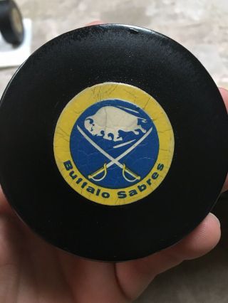 Vintage Rare Buffalo Sabres Art Ross Converse Game Hockey Puck Wha