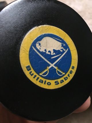 Vintage Rare Buffalo Sabres Art Ross Converse Game Hockey Puck Wha 2