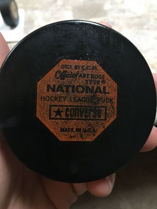 Vintage Rare Buffalo Sabres Art Ross Converse Game Hockey Puck Wha 3