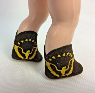 Vintage Doll Western Cowgirl Shoes Brown Boots 8 