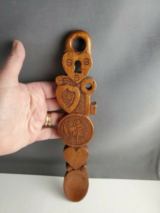 Vintage Wooden Art Deco Carved Wall Hanging