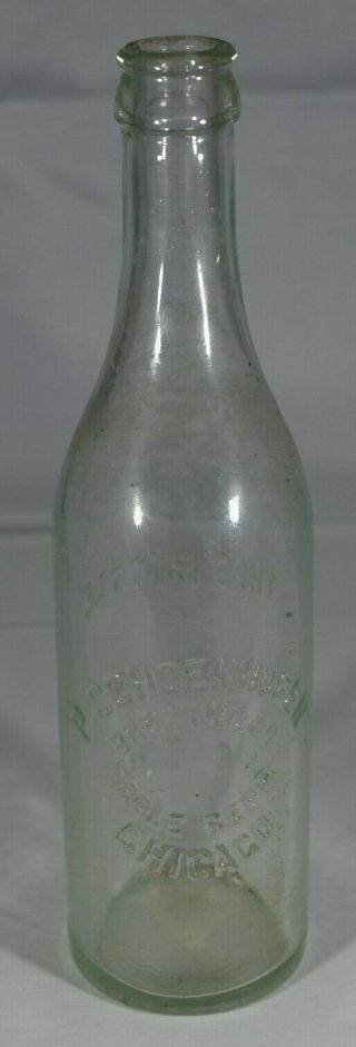 Rare Early P.  Schoenhofen Brewing Company Bottle - Table Beer - Chicago Illinois