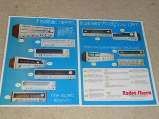 Realistic Receiver Ad,  1976,  Sta - 2000,  Sa - 2000,  Sa - 1000a,  Sta - 235,  2 Pages,  Rare