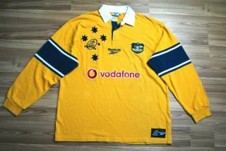 Rare Vintage Australia Rugby Shirt Reebok Size Adult Large 1899 - 1999 Centenary