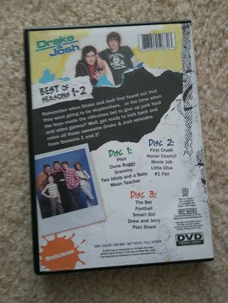 Drake & Josh Best Of Seasons 1 And 2 DVD Rare OOP Nickelodeon 3 Disc Set 2