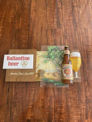 Vintage Ballantine Beer 3d Sign Rare 25 In By 11 In
