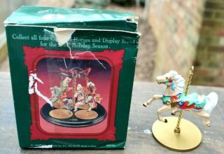 Rare 1989 Hallmark Ginger 4 Christmas Carousel Horses Ornament -