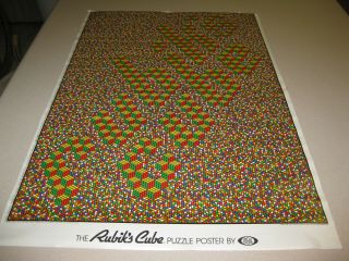 Vintage Rubik’s Cube Puzzle Poster 1981