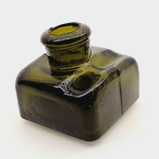 Vintage Antique Glass Ink Bottle F Calligraphy Dip Fountain Pen Hungary 1930 