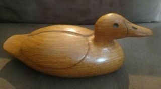 Antique/vintage Wooden Duck Decoy Hand Carved Signed Conrad Paczkowski