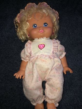 Vintage Mattel Doll Pj Sparkles Baby Twinkles 1989 Light Up Baby Doll 14 Inches