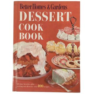 Vintage Recipes Cookbook Better Homes & Gardens Dessert Cook Book Hc 1960 Euc