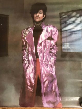 Prince 1982 Era Poster Purple Trenchcoat Rare 24 