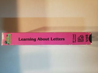 Sesame Street: LEARNING ABOUT LETTERS VHS Big Bird,  Cookie Monster.  1986 Good 3