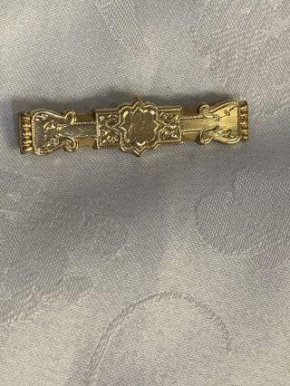 S5 Beauty Antique Gold Filled Bar Pin Brooch Not Monogrammed F.  M.  Co 10k 1/20 Gf