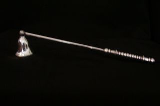 Vintage Silver Plate Candle Snuffer 11 " Long