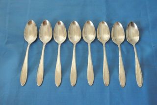 Nobility Plate Oneida Silverplate Reverie 1937 Teaspoons Spoons - 8