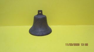 Old Antique Vintage Goat Cow Animal Brass Bell 3 1/2 " Diameter X 3 1/2 " Tall