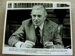 Rare John Forsythe Signed Autograph 8x10 Photo W/coa - Trouble With Harry - Dynasty