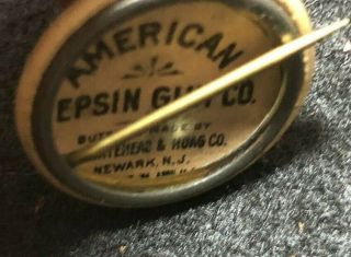2 Antique 1896 American Pepsin Gum Company Pin Back Button State Maps 3