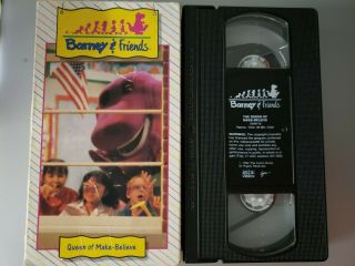Rare Barney & Friends - Queen Of Make - Believe (vhs,  1992) Time Life