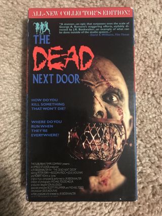 The Dead Next Door 1989 Vhs Tempe Video Horror Gore Rare Bookwalter,  Raimi
