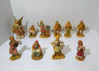 Vintage Fontanini Depose Italy 80s 90s Nativity Figurines Set Of 10 Rare