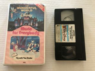 The Wonderful World Of Disney Music For Everybody Fly With Von Drake Vhs Rare