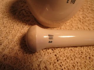 VINTAGE COORS MATCHING MORTAR AND PESTLE WHITE CERAMIC 2