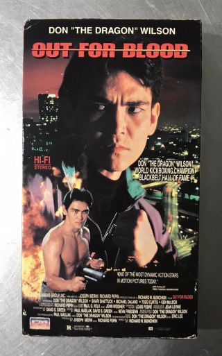 Out For Blood Vhs Don The Dragon Wilson Martial Arts Action Cult Rare