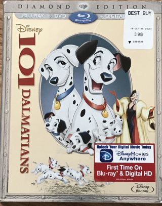 Walt Disney 101 Dalmatians 2 - Disc Diamond Edition Blu - Ray/dvd Rare Out Of Print