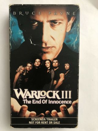 Warlock Iii: The End Of Innocence (vhs,  1999) Screener/trailer Trimark Very Rare