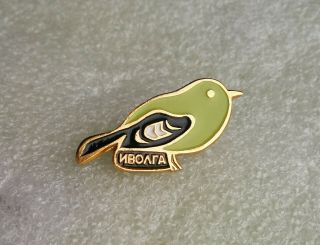 Vintage Ussr Russian Soviet Very Rare Badge Pin Bird Oriole