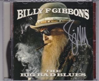Billy F Gibbons The Big Bad Blues Signed Cd Very Rare Autographed Zz Top