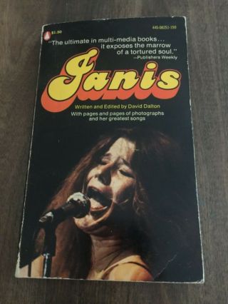 Vintage Janis By David Dalton Paperback Book 60s Rock Singer 1971 & Rare