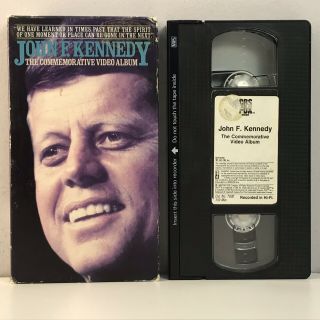 John F Kennedy Commemorative Video Album Vhs Cassette Tape Cbs Fox Rare Jfk 1988